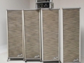 Binson Pre-mixer Echo PA 602-6, Power-amp PO 601 100 watt met 4 Column speakers