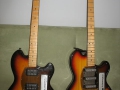 Haymann 1010 (rechts) en 3030 (links) 6 strings 1970-1971.