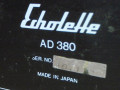 Echolette AD 380 analoge BBD delay 1979, typeplaatje made in Japan for Echolette.