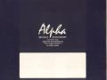 Alpha Classic folder, achterkant met adres locatie Boxtel.