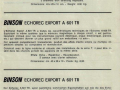 Folder Binson Export A-601-TR transistor echo, achterkant.