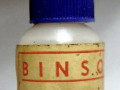 Originele Binson olie flesje met blauwe dop.
