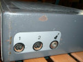 Dynacord Bass-King Grey Silver buizen, overgangsmodel 3 naar silver front 1964, zijkant met 3 inputs.