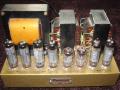 Dynacord stereo buizen eindversterker LS15, 2x 15 watt 1959-1960, chassis met 8 buizen (2x EZ81, 2x ECC83, 4x EL84), front.