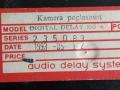 ADS Digital Delay 500 Plus Poolse versie 1993, typeplaatje met serienummer.