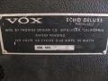 Vox Echo De Luxe V837, US solid state, typeplaatje.