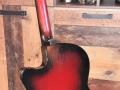 Lucky 7 JG113-22CA serie in Redburst met PP2 pickup, geen halspen,  back.