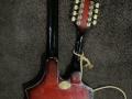 Egmond double neck met zowel een mandoline als gitaarhals, zonder tremolo en met jack. Een van 4 voor zover bekend, back.