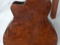 Gipsy M1 acoustische jazzgitaar naturel, bonkonko blad, Varifort hals, body back.