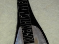 Egmond lapsteel gitaar EH 52-1 zwart met rechte toets ca. 1961, front zonder snaren.