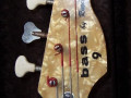 Rosetti Bass 9 Red, headstock front.
