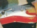 Authentieke Shadows eerste Fender Stratocaster serieno. 34346 beschadigd - rond1963-64 wit overgespoten.