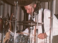 1987 april 10e Harmonie 3e Back to the Fifties avond. Per Olof Olm, drummer bij de vermaarde Zweedse band 1961.