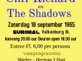 Affiche optreden Cliff & The Shadows voor de Staatsmijnen in Valkenburg-L op zaterdag 16 september 1965.