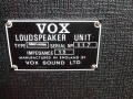 1971- Vox Companion closed cabinet 4x12 inch, typeplaatje.