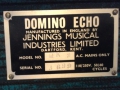 Vox Domino Echo- model MK2 low 1964, typeplaatje.