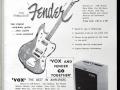 Advert Shirley Douglass Easy Guide to Rhythm and Blues for Bass Guitar, JMI verkoopt Fender.
