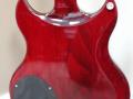 SDC-33 Solid Double Cutaway  Transparent Red 2010 Indonesie, Alu Max Connect bridge, Twin CoAxe pickups, body back.