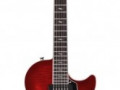 SSC 55 Solid Single Cutaway Trans Red Flame Maple 2011 Korea, Alu Max Connect bridge, Twin CoAxe pickups, front.