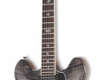 Virage 2DC Butterfly in Transparent-Black 2011 Japan, Mahogany body en neck carved ash top, front. Unieke finishing  exclusief voor Musikmesse 2011.