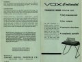 Vox Continental transistor Organ JMI, Owners Manual. 1