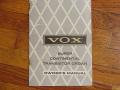 Vox Super Continental handleiding.