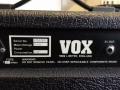 Vox Venue 30 Bass, typeplaatje.
