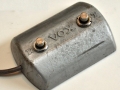 Vox 2 button footswitch met R(everb) en T(remolo) o.a. gebruikt voor de US Cambridge Reverb tube V3 en de Britse Hybride 4 en 7 serie .