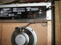 2006-2008 Vox DA15 mains only amp, open back waarin 8 inch Aziatische DA15 ferrite speaker in spaanplaat cabinet.