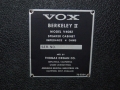 1966- Vox Berkeley V4082 closed cabinet 4 ohm van Berkeley II V1081 typeplaatje.