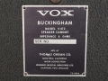 1966- Vox Buckingham cabinet V412 typeplaatje.