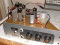 WEM Westminster MKII 1965, controlpanel voleme, tone, tremolo en 10 watt circuit met 1 ECL82, ECC83 en EZ80 buizen.